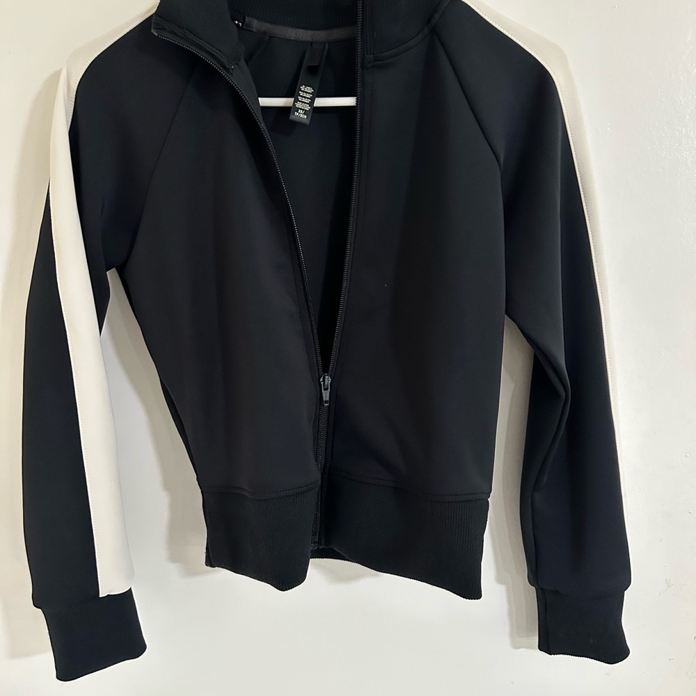SKIMS Black and White Track Jacket